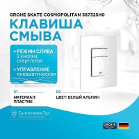 Клавиша смыва Grohe Skate Cosmopolitan 38732SH0 Белая