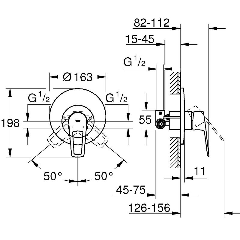 Смеситель для душа Grohe BauLoop 29080001