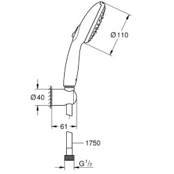 Душевой гарнитур Grohe Tempesta 110 27849003 Хром