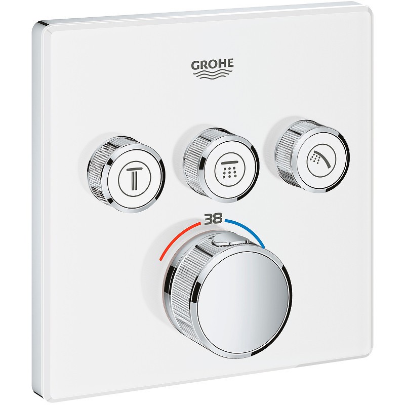 Смеситель для душа Grohe Grohtherm SmartControl 29157LS0 с термостатом Белая луна