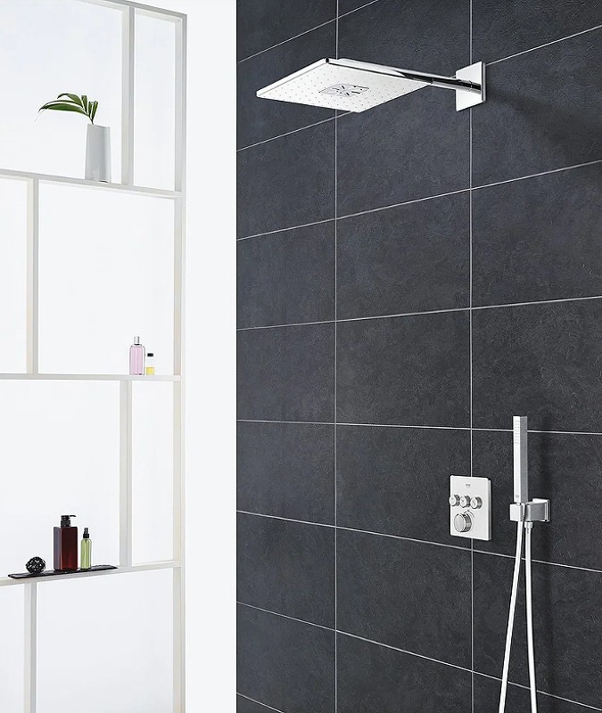 Смеситель для душа Grohe Grohtherm SmartControl 29157LS0 с термостатом Белая луна