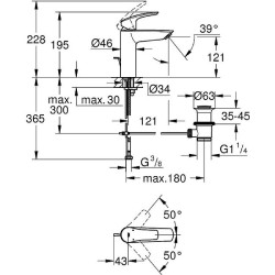 Смеситель для раковины Grohe Eurosmart 23322003