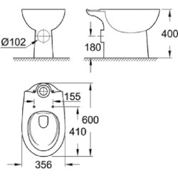 Унитаз-компакт Grohe Bau Ceramic 39349000