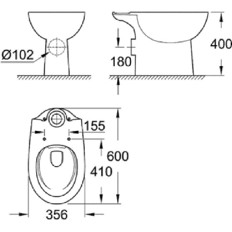 Унитаз-компакт Grohe Bau Ceramic 39349000