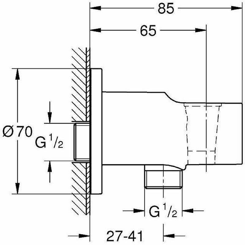 Шланговое подключение Grohe Tempesta 28628001 Хром