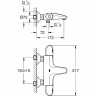 Смеситель для ванны Grohe Grohtherm 1000 New 34816003 с термостатом