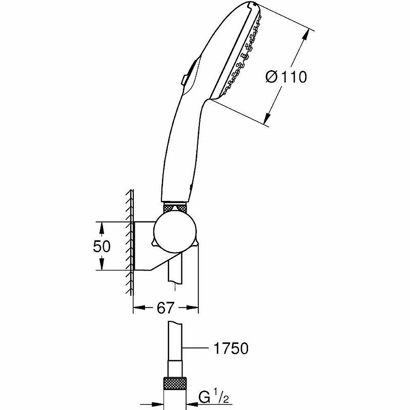 Душевой гарнитур Grohe Tempesta 110 27601003 Хром