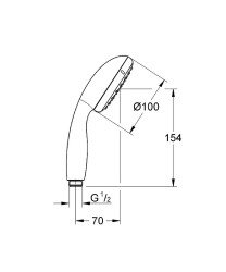 Ручной душ Grohe Tempesta Classic 27852001 Хром