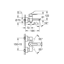 Смеситель для ванны Grohe Lineare New 33849DC1 Суперсталь