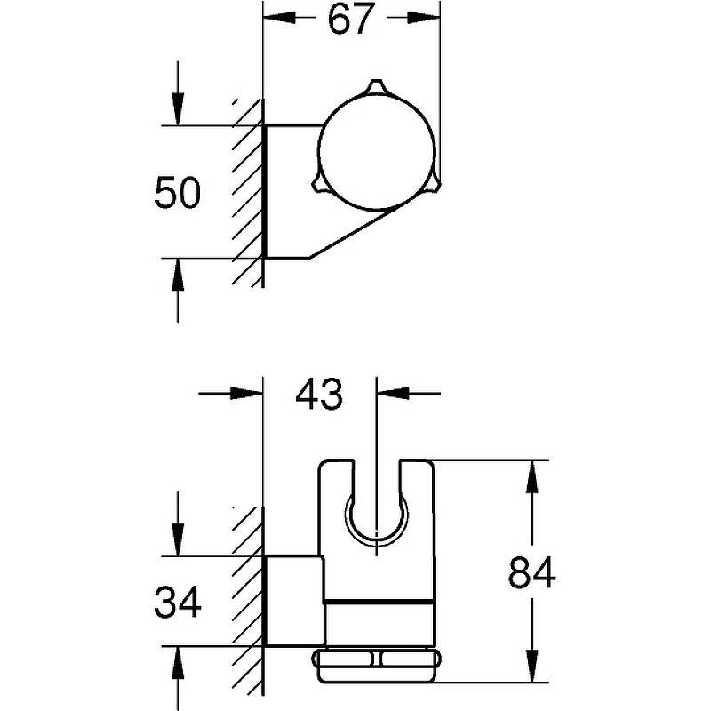Держатель ручного душа Grohe Tempesta 27595000 Хром
