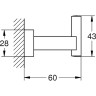Крючок Grohe Essentials Cube 40511001 Хром