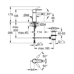 Смеситель для биде Grohe Lineare 33848001
